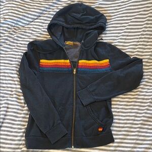 Aviator Nation Blue and Red Striped Hoodie